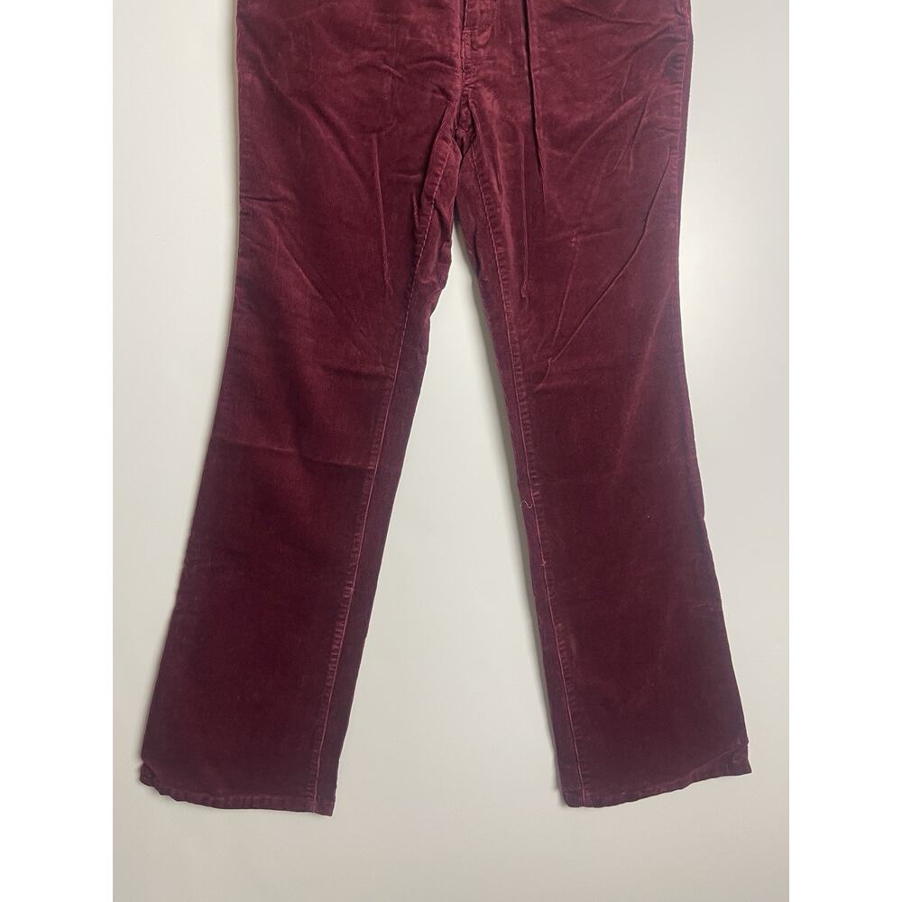 Curations Corduroy Bootcut Casual Pant Burgundy Pants Slimming Size 8 Petite - Picture 3 of 10